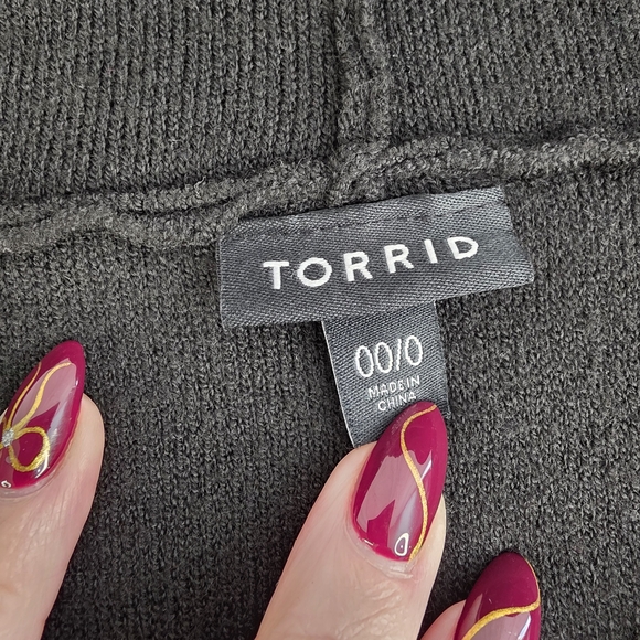 NWT Torrid Ultra Soft Ribbed Kimono Oversized Hooded Sweater Sz 00-3X CL-3170 - Picture 11 of 12